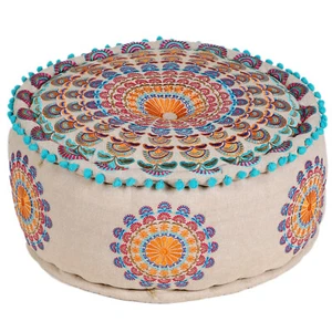 Orientalische Pouf Hocker Deko Mandala Dilara - Bild 1 von 8