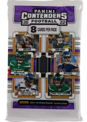 2022 Panini Contenders Football NFL Trading Card Factory Sealed 8 Card Pack - Image 1 of 3