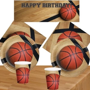 Basketball Party Supplies Decorations Balloons Banner Tableware Plates Napkins - Picture 1 of 13