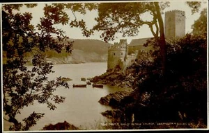 CE3089 castle and st petrox church dartmouth real photo england uk - Picture 1 of 2