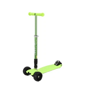 Go-Scoot Kids Foldable 3 Pu Wheels Kick Push Scooter Kickboard T Bar Green - Picture 1 of 5