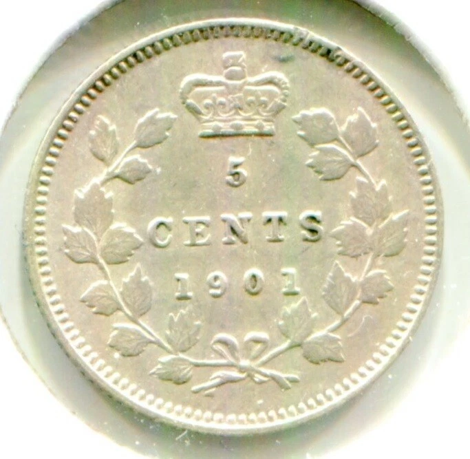 カナダ　1901年　5セント　未使用 MS64 カナダ 1901年 5セント 未使用 MS64 カナダ 1901年 5セント 未使用