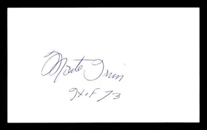 MONTE IRVIN SIGNED INDEX CARD INSCRIBED WITH "HOF 723" - Picture 1 of 2