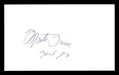 MONTE IRVIN SIGNED INDEX CARD INSCRIBED WITH "HOF 723" - Image 1 of 2