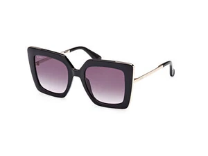 Max Mara Sunglasses MM0051 DESIGN4 01B Black smoke Woman - Picture 1 of 4