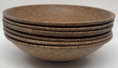 Cuencos de Melamina Marrón EE. UU. Bolta Boltalite 6" 6 Piezas Madera Aspecto Ligeramente Usado De Colección Foto 1 de 4