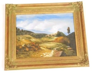 Wonderfully Evocative Landscape Oil On Board Watski Beautiful Frame Continental - Picture 1 of 9
