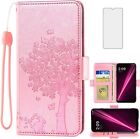Compatible With T-Mobile Revvl 6 5G 2022 Wallet Case Tempered Glass Screen Prote