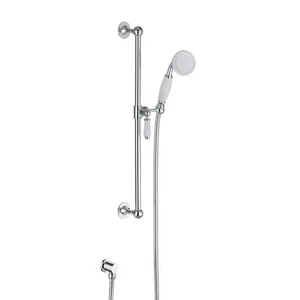 Shower Head Hose Slider Rail Kit Wall Elbow Brass & Ceramic Chrome ENKI ES009 - Picture 1 of 6