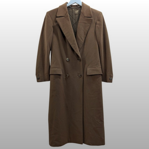 Cappotto doppiopetto Burberrys donna US 10 lana e cashmere marrone cammello