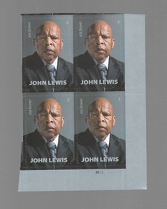 Sc # 5801 ~ Plate # Block ~ Forever Issue, John Lewis - Picture 1 of 1