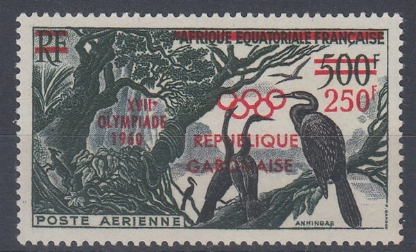 GABÓN 1960 JUEGOS OLÍMPICOS PÁJARO COMO NUEVO (ID:763/D46325) Foto 1 de 1