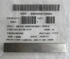 British Full Size:"2-SPACE MEDAL RIBBON BAR" (Firmin Made, in Unopened packet) - Picture 1 of 3