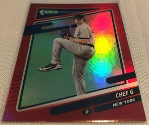 2021 Donruss Baseball Gerrit Cole New York Yankees Holo Red "Chef G" #210 - Imagen 1 de 3