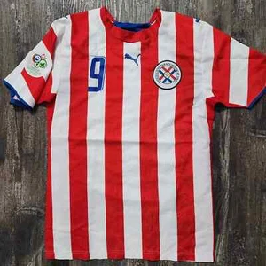 2006 Puma Paraguay Home Soccer Jersey Roque Santa Cruz Kids L World Cup Olimpia - Picture 1 of 7