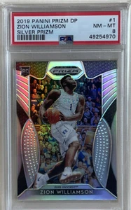 Selecciones del draft de Panini Prizm 2019 Zion Williamson Silver Prizm #1 RC - PSA 8 - Imagen 1 de 2