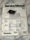 Technics Sl-5 Sl5 Direct Drive  Turntable Service Manual Original