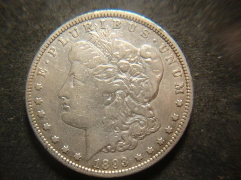 1893-O VF XF Sharp Morgan Head Dollar Nice Original Tone MTX Cover