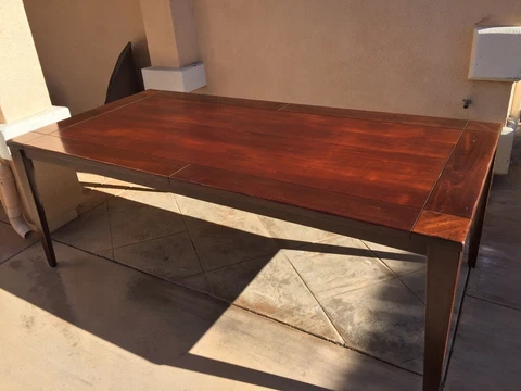 SOLID BRAZILIAN MAHOGANY DINING TABLE 86" Length Cover