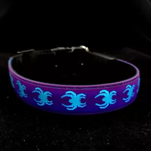 DOGLED Flashing LED Dog Collar Small Purple Fits 11.8-15.7" Neck Rechargeable - Picture 1 of 14