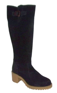 NEU ERIC MICHAEL AURORA SCHWARZE WILDLEDER KNIEHOHE STIEFEL 6,5 - 7 M, EU 37 - Bild 1 von 4