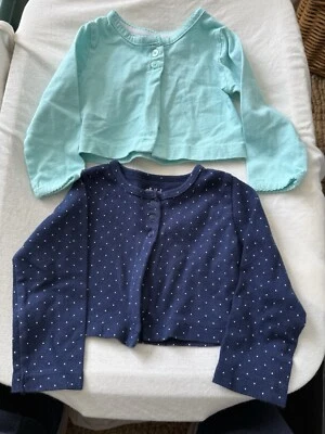 Carters Just One You Baby Girl 12 М (12 месяцев) лот из 2 кардиганов bin18 - Изображение 1 из 4