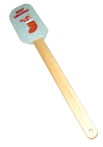 ESPÁTULA DE SILICONA NAVIDAD ~ FELIZ NAVIDAD/MEDIAS ~ 11" - Imagen 1 de 1