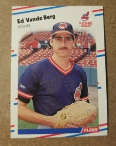 1988 Fleer Baseball Card #619 Ed Vande Berg - Cleveland Indians  - Picture 1 of 2