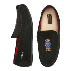 Polo Ralph Lauren Americana Bear Slippers Size 12 Men's New in Box