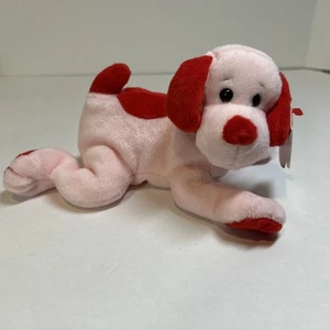 Ty Beanie Baby Lovey Dovey der rosa & rote Valentinstag Hund 6 Stofftiere Plüschtiere - Bild 1 von 9