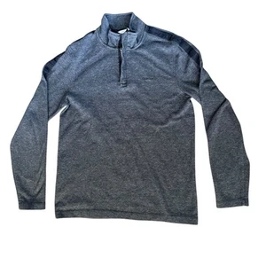 Calvin Klein Men's 1/4 Zip Mock Neck Pullover SWEATER (Med Grey HTR, Medium) - Picture 1 of 5