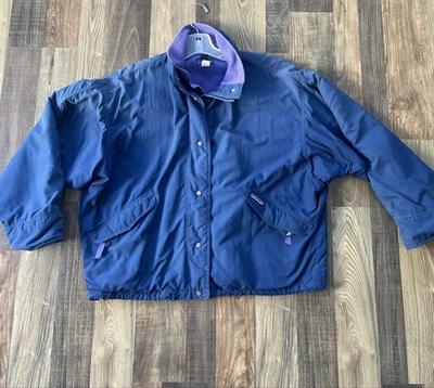 Chaqueta Patagonia Para Mujer Talla M Azul Cremallera Completa Hecha en EE. UU. Años 90 *Decoloración Foto 1 de 4