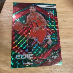 2024-25 Panini Mosaic #17 Derrick Rose Epic Performers Green Mosaic Prizm - Foto 1 di 2