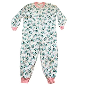Vintage Disney Mickey Unlimited Pajamas Bodysuit One Piece Sleeping Mickey Small - Picture 1 of 13