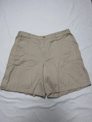 Pantalones Cortos Vintage Lauren Ralph Lauren Para Mujer 16 Caqui Chino Tiro Alto Algodón Foto 1 de 4