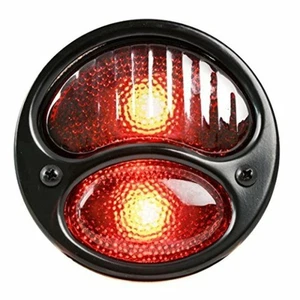 KNS KA0024 Black 12V Duolamp Tail Light for Ford Model A with Red Glass Lens - Picture 1 of 5