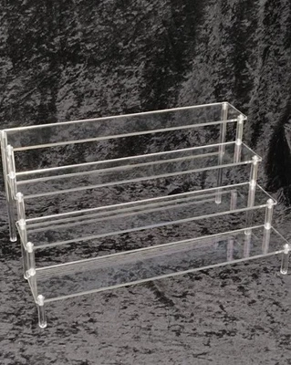 ETAGERE 4 TABLETTES PLASTIQUE PLEXIGLAS ALTUGLAS DESIGN MODERNISTE VITRINE RARE - Photo 1/4