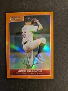 2006 Bowman Chrome #78 Jeff Francis Orange Refractor #20/25 - Bild 1 von 2