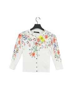 Karen Millen Women's Cardigan S White Viscose with Polyamide Cardigan - Picture 1 of 6