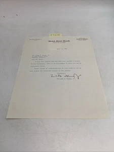 Signed William B. Spong Jr. VA Senator Letter Document United States Senate - Picture 1 of 6