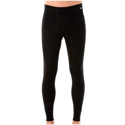Mens 100% Merino Wool Thermal Base Layer Pants Black - Warm, Breathable, Softt - Image 1 of 4