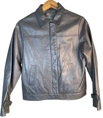 Новый с Ярлыками Isabella птица серый метро кожаная куртка женский размер 8 - Изображение 1 из 4