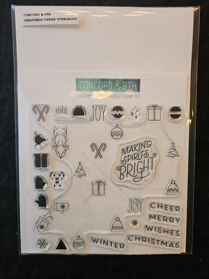 CONCORD & 9TH CHRISTMAS CHEER  TURNABOUT STAMP - Изображение 1 из 2