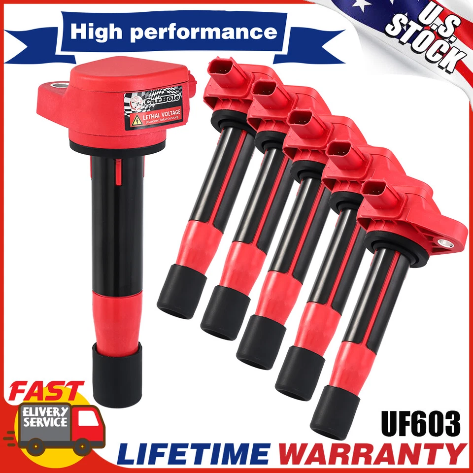 Set of 6 Ignition Coil for 2009-2015 Acura Honda Ridgeline Odyssey V6 3.5L UF603 - Image 1 of 4