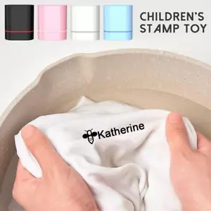 Self Inking Clothes Labelling Custom Personalised Name Stamps For Children Kid - Picture 1 of 28