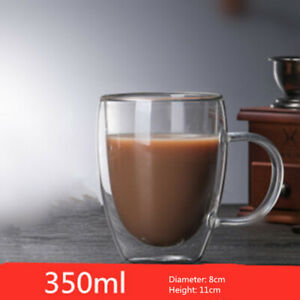 Handmade Explosion-proof Glass Coffee Mug Milk Cup Double Wall
