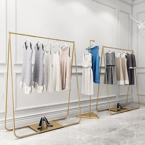 Gold Clothing Retail Shop Commercial Garment Display Rack - Picture 1 of 7