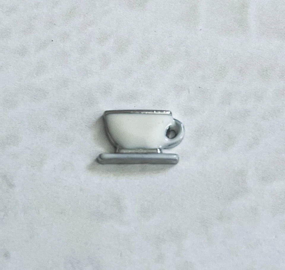 Dije flotante taza de café blanco Foto 1 de 1