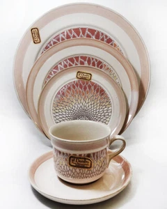 CHANTILLY by Denby 5 Piece Place Setting W Soup Bowl NEW NEVER USED made England - Picture 1 of 17