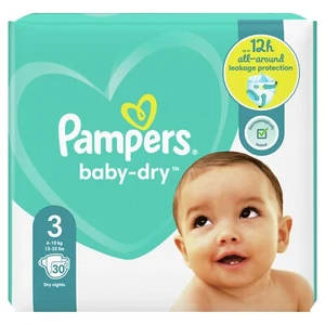 Pampers Baby Dry Nappies Size 3 - 30 Nappies - Picture 1 of 7